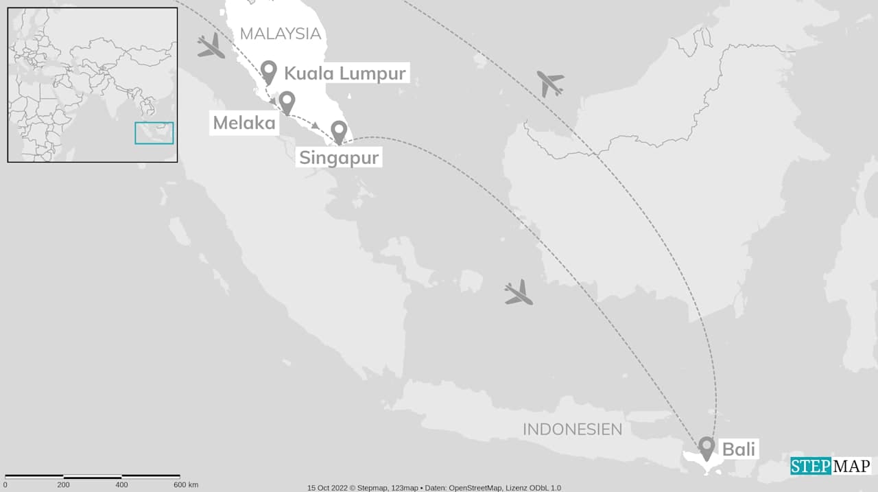 Malaysia, Singapur & Bali: Von City Lights zum Sunrise Hike