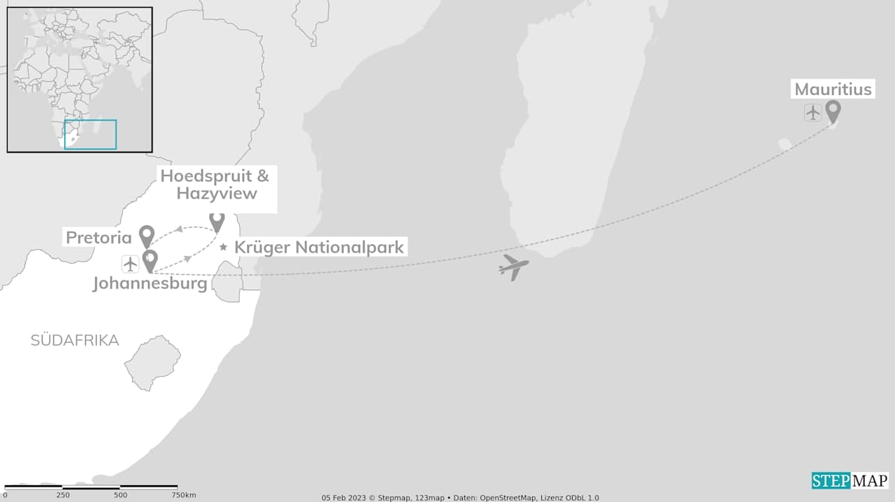 Südafrika & Mauritius: Wildlife Glamping trifft Island Adventure