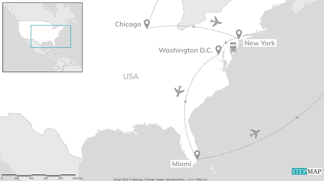 Abenteuer USA: City Hopping an der Ostküste