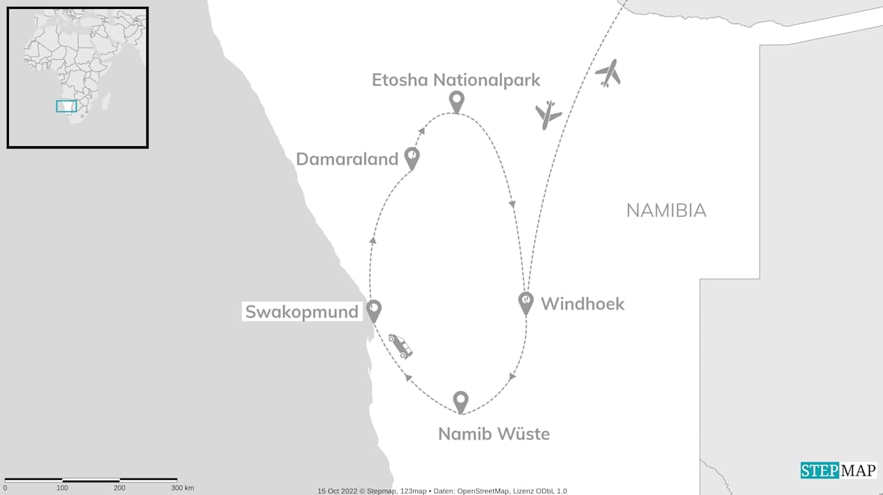 Namibia Roadtrip: Safari Glamping & feuerrote Wüsten