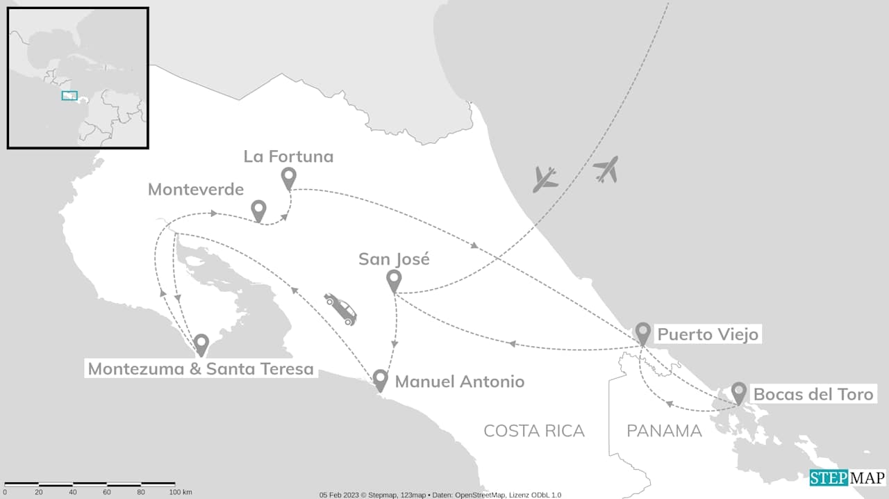 Costa Rica & Panama: Jungle Roads zu Caribbean Coasts