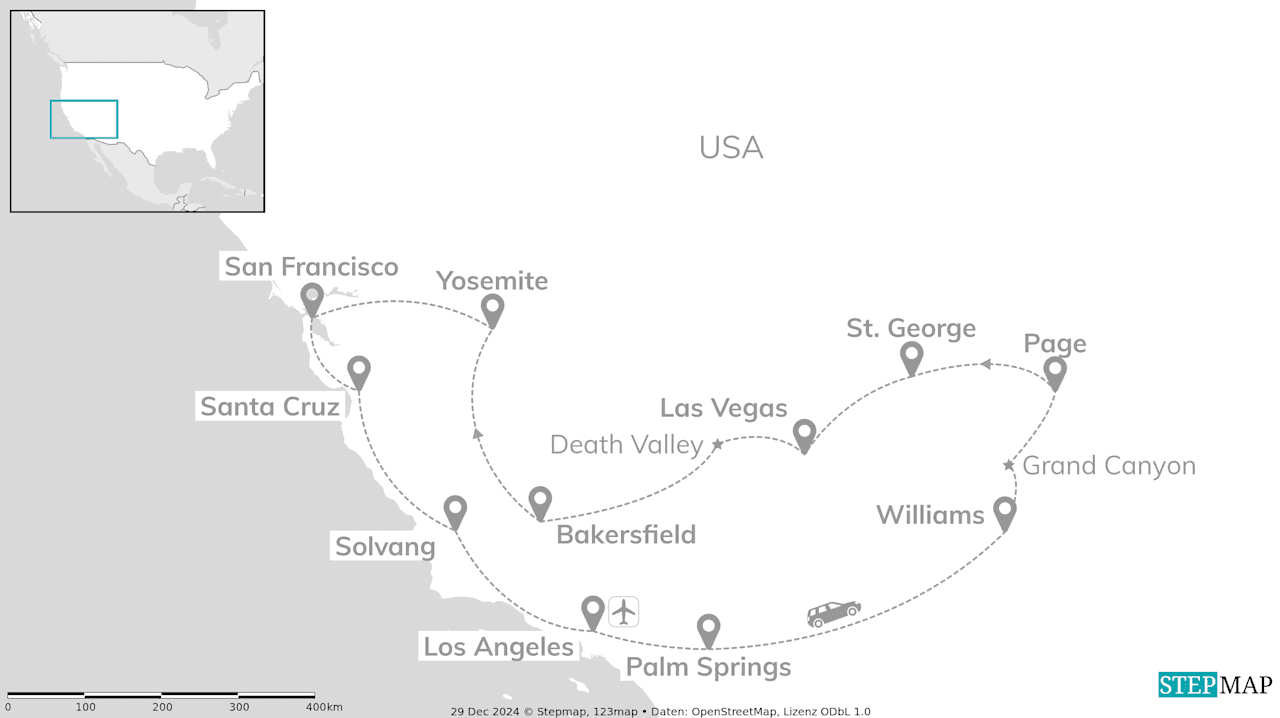 Explore California: Canyons, Casinos & Coastal Vibes!