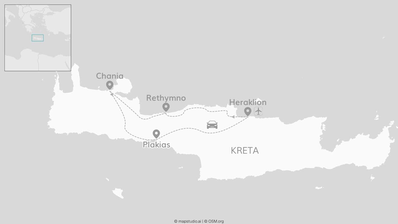 Kreta Bucketlist: Roadtrip zu pinkem Beach & blauen Canyons