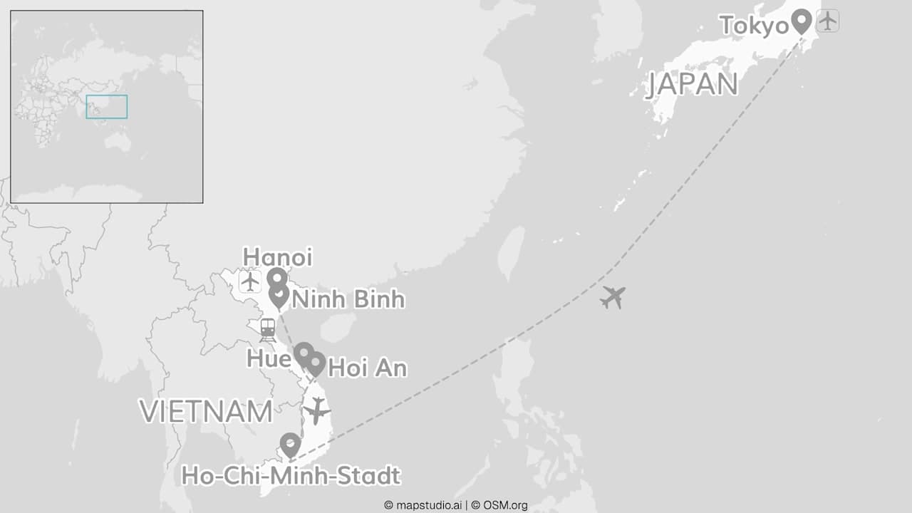 2 for 1 Vietnam & Tokyo: Von Nord bis Süd zum Neonlicht