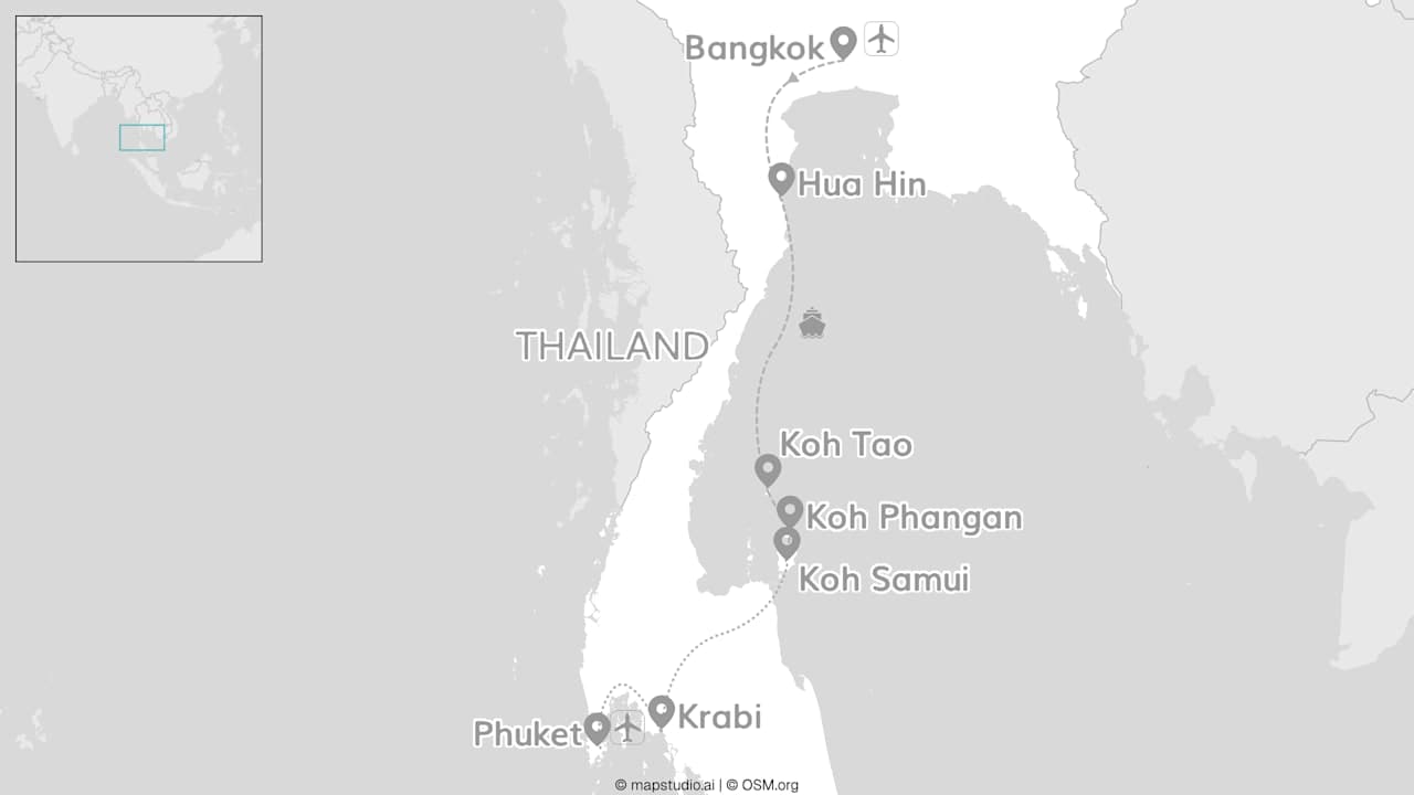 2 for 1 Thailand: Bangkok meets Inselhopping, Krabi & Phuket