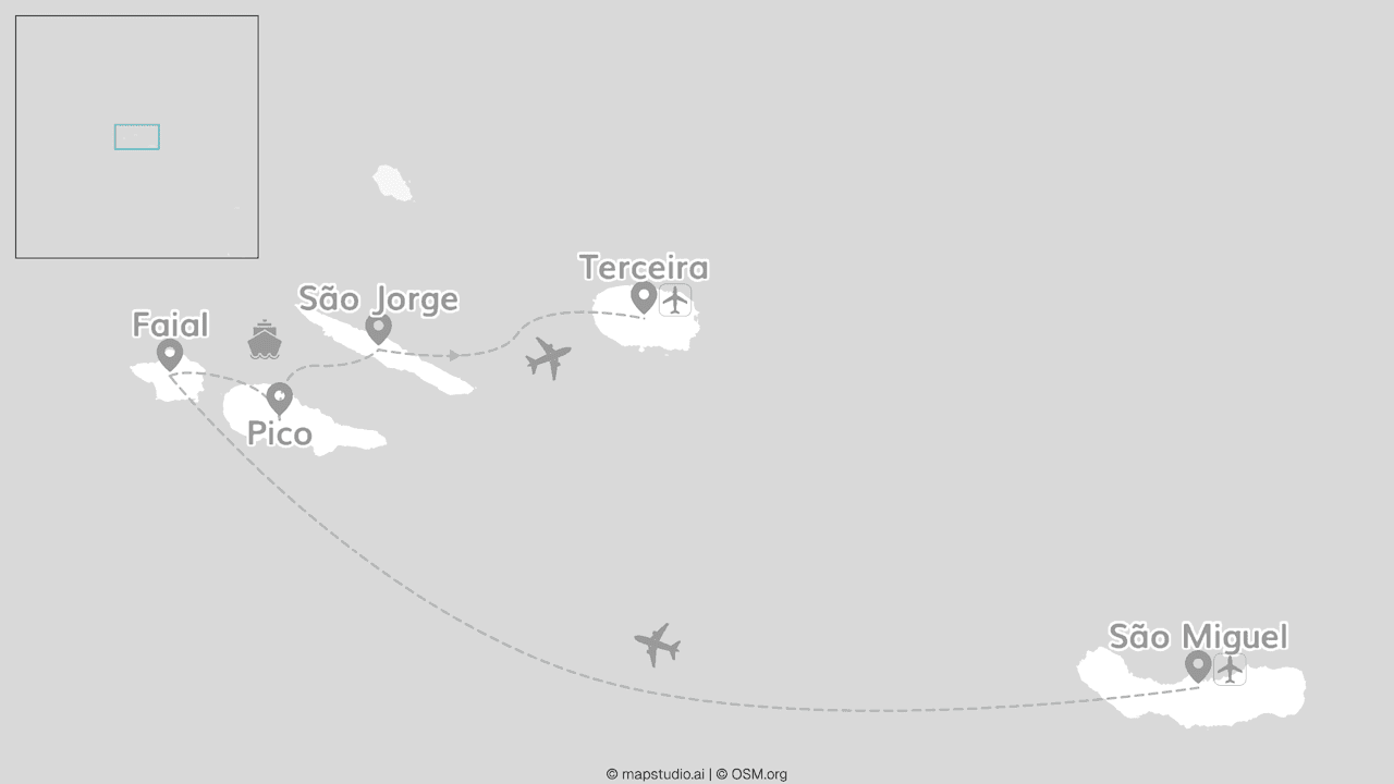 All Around Azores: Inselhopping zu Vulkanen, Fajãs & grünen Oasen