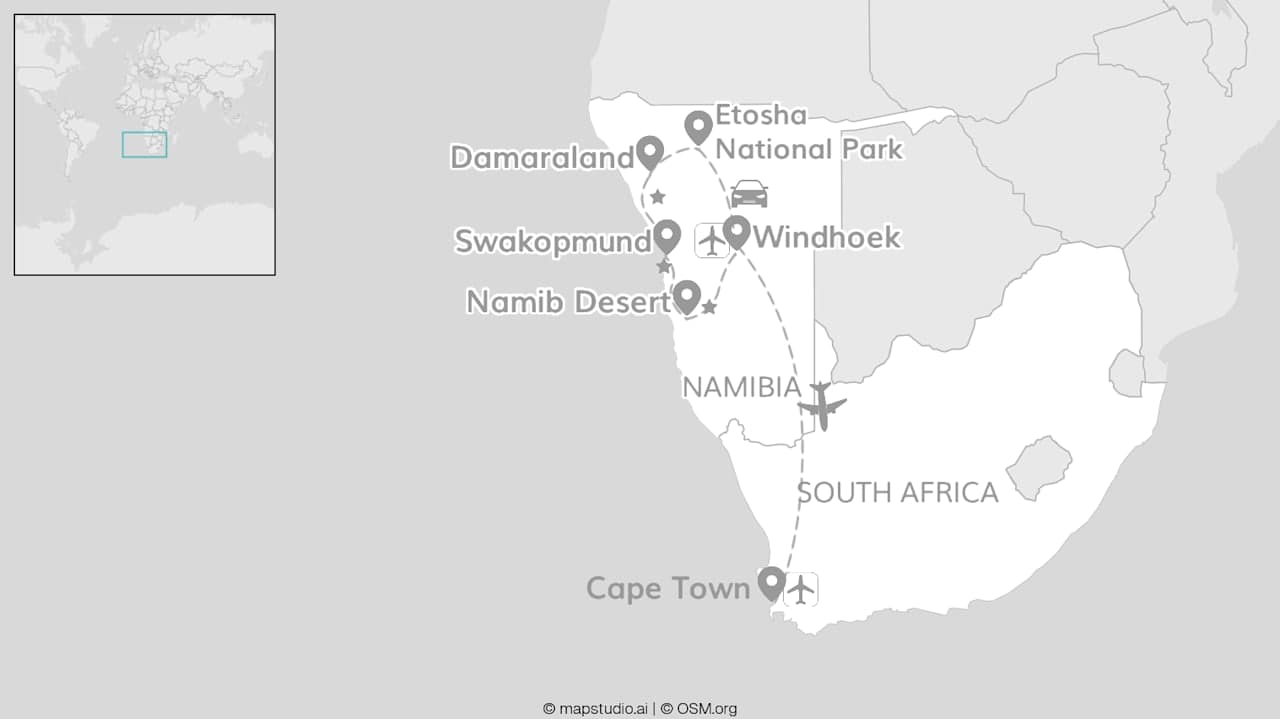 Namibia and Cape Town: Wild dunes and wilder views